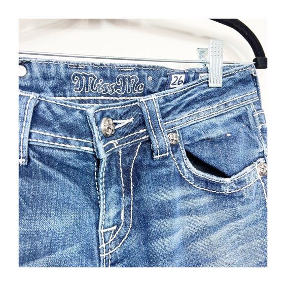 Miss Me Jeans Phoenix Embellished Pockets Skinny Womens Size 26 - Picture 7 of 7